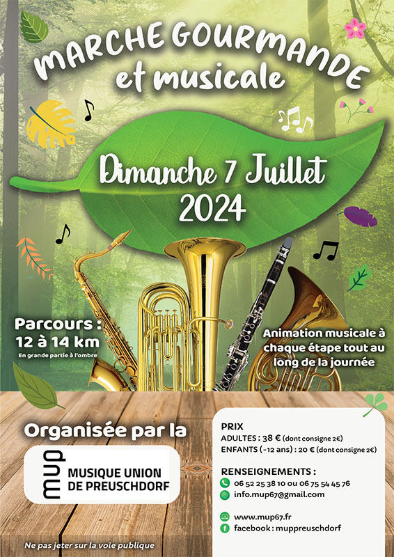 Affiche Marche Gourmande et Musicale 2024